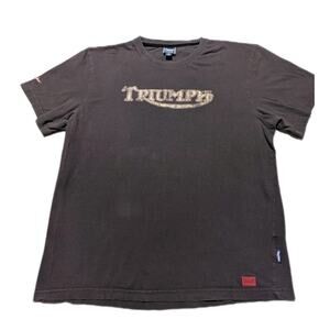 Triumph Motorcycles Steve McQueen Special Edition T-Shirt Men' XL Brown Korea...